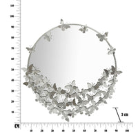 Specchio con Cornice Farfalla 30, Argento, Metallo, 91x3x94 cm, Seven Design