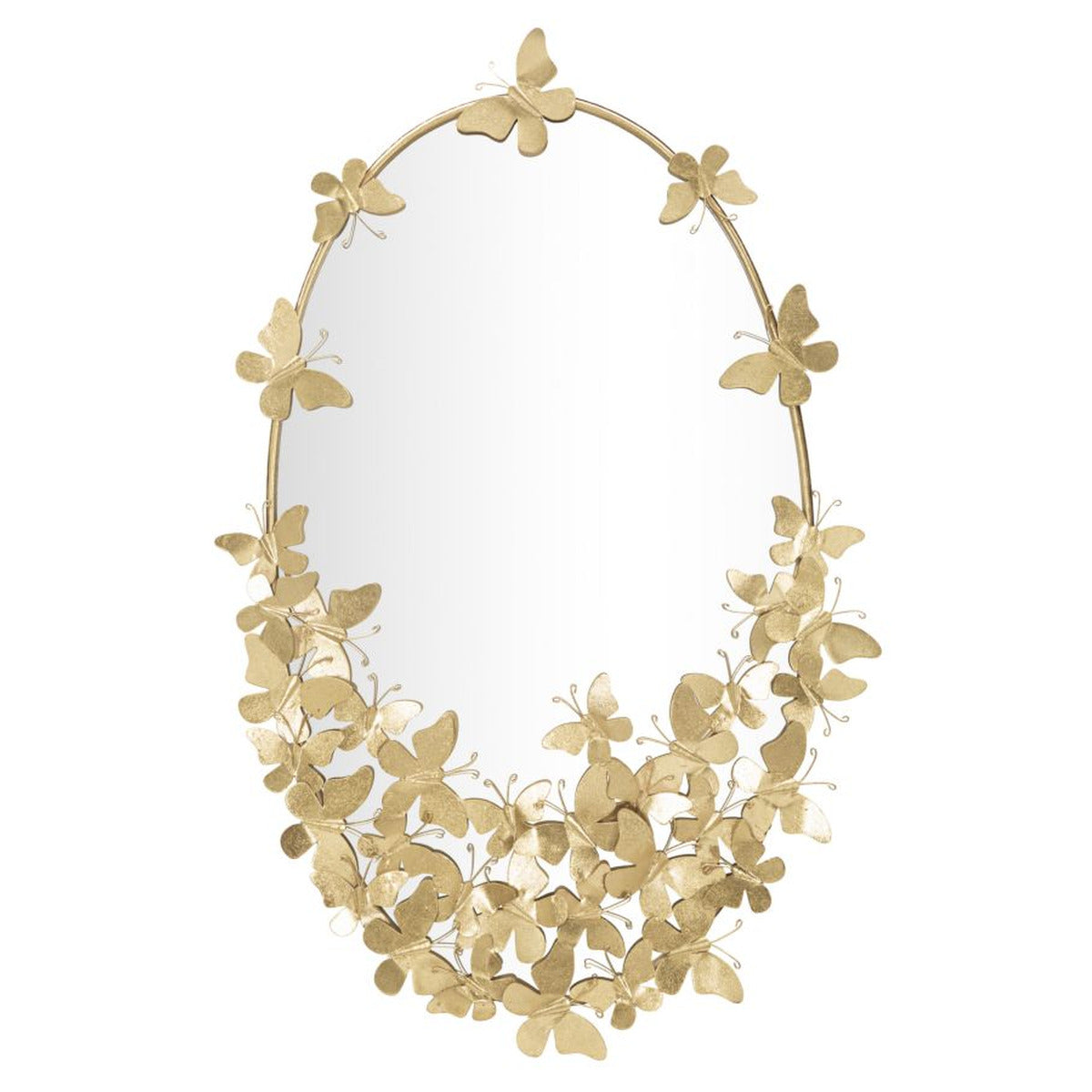 Specchio con Cornice Farfalla 32, Oro, Metallo, 59x3x89,5 cm, Seven Design