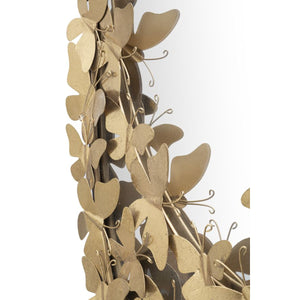 Specchio con Cornice Farfalla 32, Oro, Metallo, 59x3x89,5 cm, Seven Design