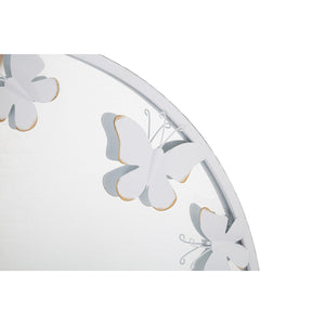 Specchio con Cornice MF491, Bianco, Metallo, 62,5x2,3x62,5 cm, Seven Design
