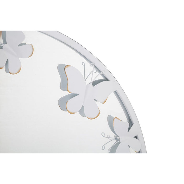 Specchio con Cornice MF491, Bianco, Metallo, 62,5x2,3x62,5 cm, Seven Design