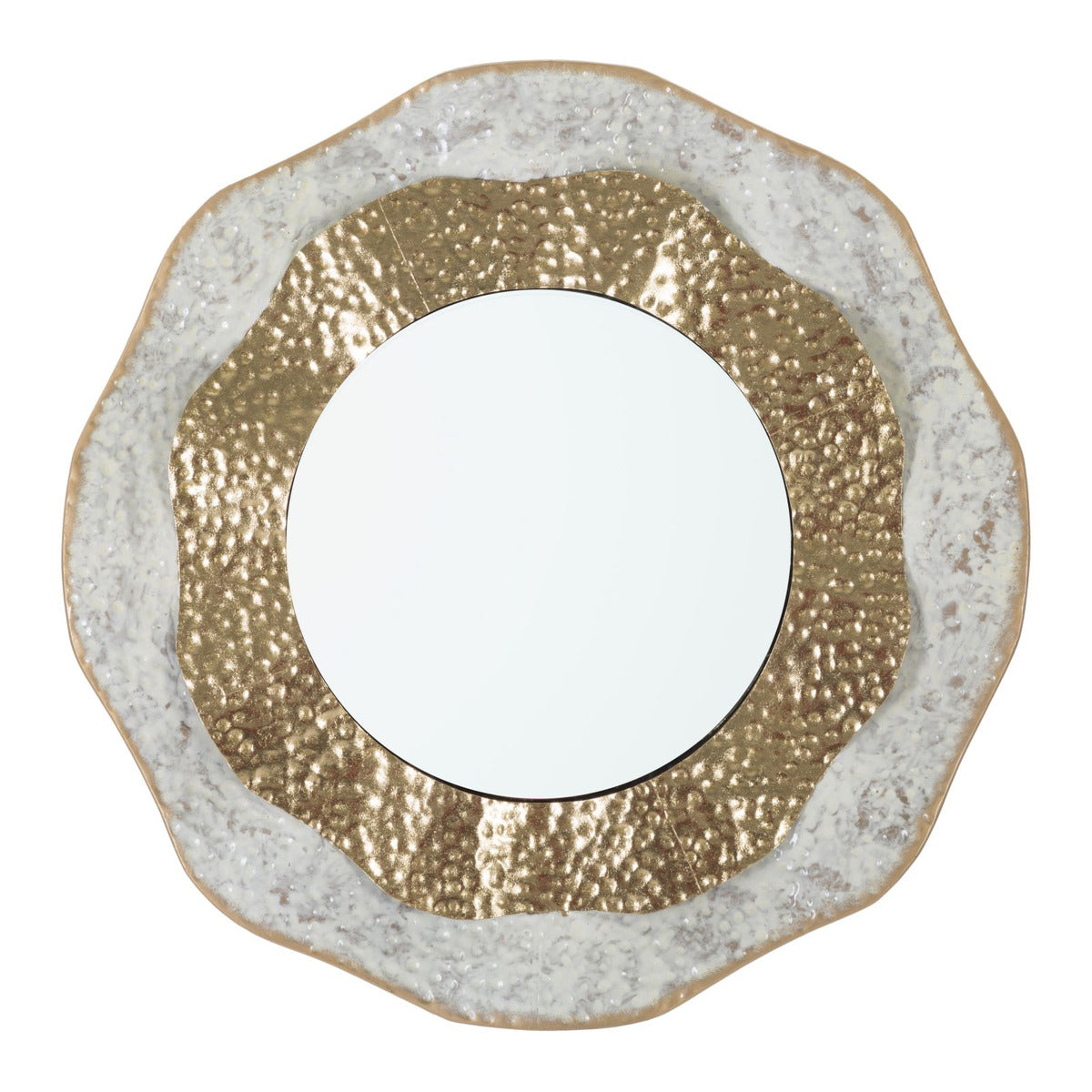 Specchio con Cornice MF503, Oro, Metallo, 54,5x4,5x54,5 cm, Seven Design