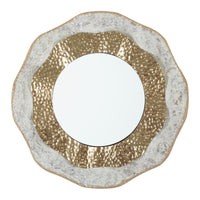 Specchio con Cornice MF503, Oro, Metallo, 54,5x4,5x54,5 cm, Seven Design