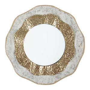 Specchio con Cornice MF503, Oro, Metallo, 54,5x4,5x54,5 cm, Seven Design