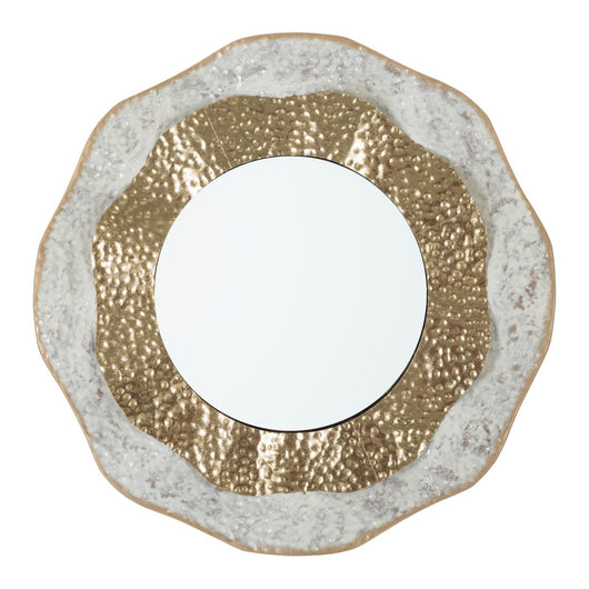 Specchio con Cornice MF503, Oro, Metallo, 54,5x4,5x54,5 cm, Seven Design