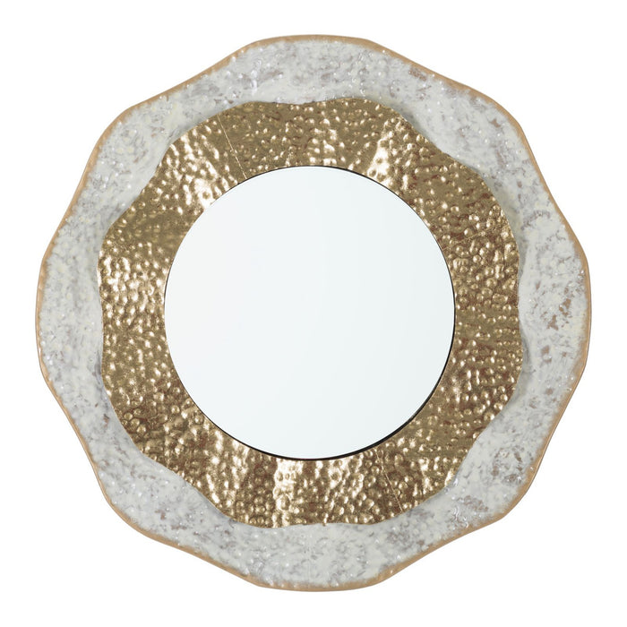 Specchio con Cornice MF503, Oro, Metallo, 54,5x4,5x54,5 cm, Seven Design