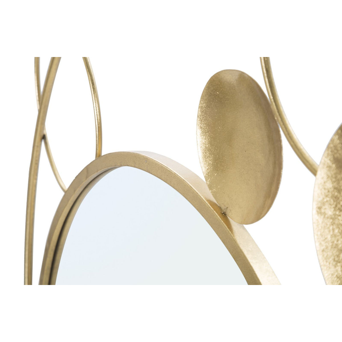 Specchio con Cornice Luna 3, Oro, Metallo, 90x3x83 cm, Seven Design