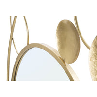 Specchio con Cornice Luna 3, Oro, Metallo, 90x3x83 cm, Seven Design