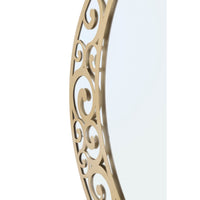 Specchio con Cornice Luna 2, Oro, Metallo, 72x1x72 cm, Seven Design