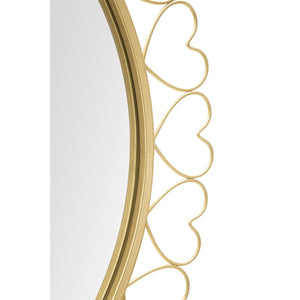 Specchio con Cornice MF492, Oro, Metallo, 80x2,5x80 cm, Seven Design