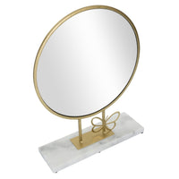 Specchio con Cornice MF504, Oro, Metallo, 30x9x39,5 cm, Seven Design