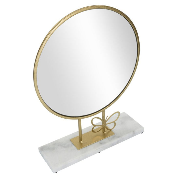 Specchio con Cornice MF504, Oro, Metallo, 30x9x39,5 cm, Seven Design