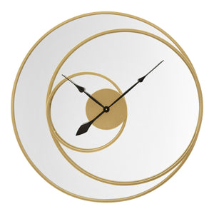 Orologio da Parete Luna, Oro, Metallo, 90x5,5x90 cm, Seven Design
