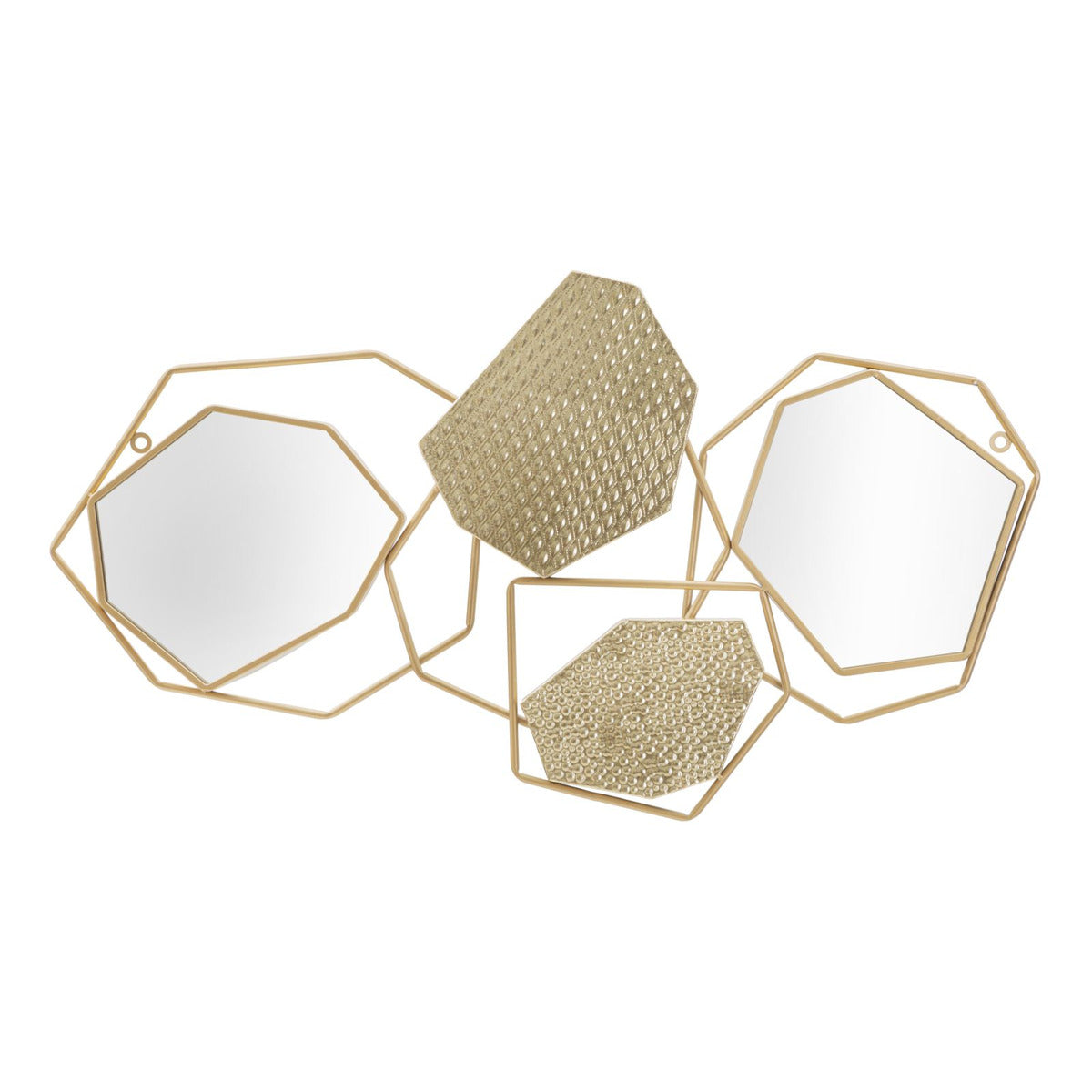 Specchio con Cornice MF501, Oro, Metallo, 91x4x52 cm, Seven Design