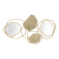 Specchio con Cornice MF501, Oro, Metallo, 91x4x52 cm, Seven Design