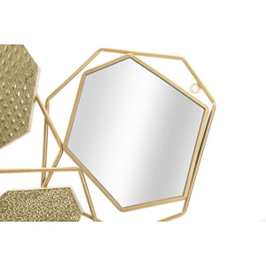 Specchio con Cornice MF501, Oro, Metallo, 91x4x52 cm, Seven Design