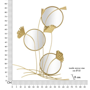 Specchio con Cornice MF499, Oro, Metallo, 65x8x88 cm, Seven Design