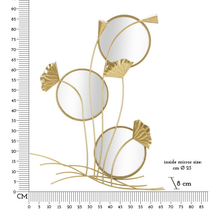 Specchio con Cornice MF499, Oro, Metallo, 65x8x88 cm, Seven Design