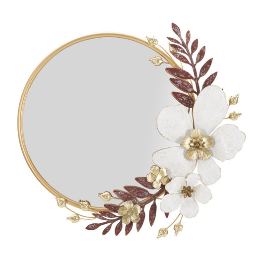Specchio con Cornice Fiori 58, Multicolore, Metallo, 74,9x7,6x72,4 cm, Seven Design