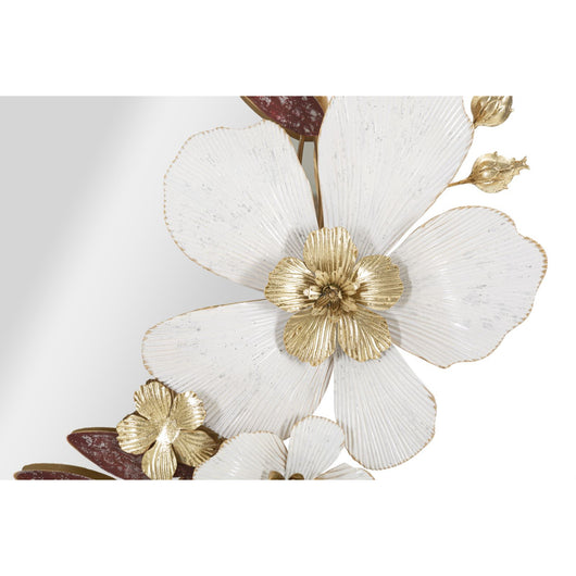 Specchio con Cornice Fiori 58, Multicolore, Metallo, 74,9x7,6x72,4 cm, Seven Design