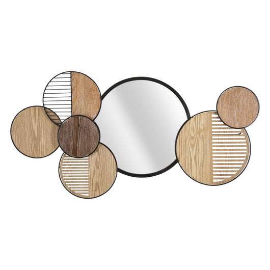 Specchio con Cornice Geometrico 15, Multicolore, Metallo, 123,2x4,4x63,5 cm, Seven Design