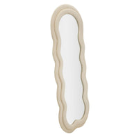 Specchio con Cornice Onde, Beige, MDF, 60x4x160 cm, Seven Design