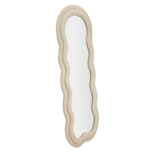 Specchio con Cornice Onde, Beige, MDF, 60x4x160 cm, Seven Design
