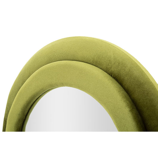 Specchio con Cornice Onde 1, Verde, MDF, 60x4x160 cm, Seven Design