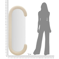 Specchio con Cornice Ecci, Beige, MDF, 60x7x160 cm, Seven Design