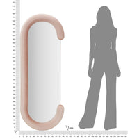 Specchio con Cornice Ecci 1, Rosa, MDF, 60x7x160 cm, Seven Design