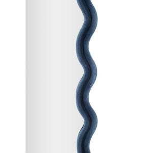 Specchio con Cornice Onde 2, Blu, MDF, 60x6x160 cm, Seven Design
