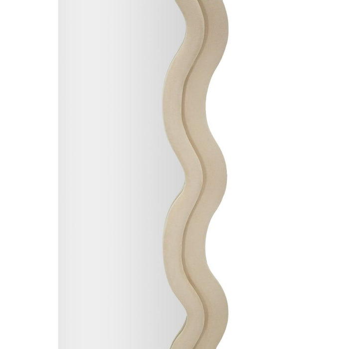 Specchio con Cornice Onde 3, Beige, MDF, 60x6x160 cm, Seven Design
