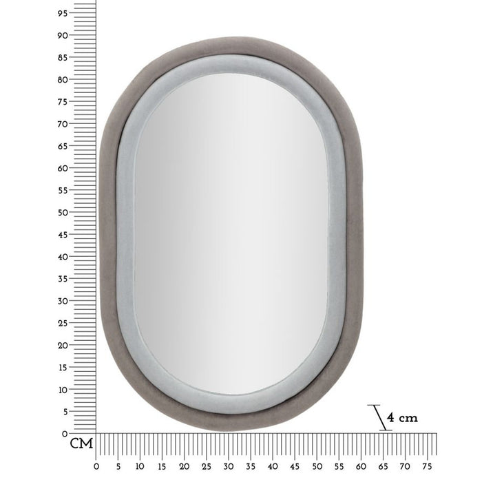 Specchio con Cornice MF468, Grigio, MDF, 60x4x90 cm, Seven Design