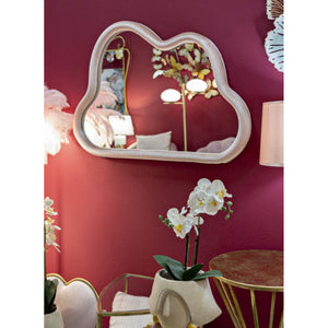 Specchio con Cornice Cloud, Rosa, MDF, 90x4x60 cm, Seven Design