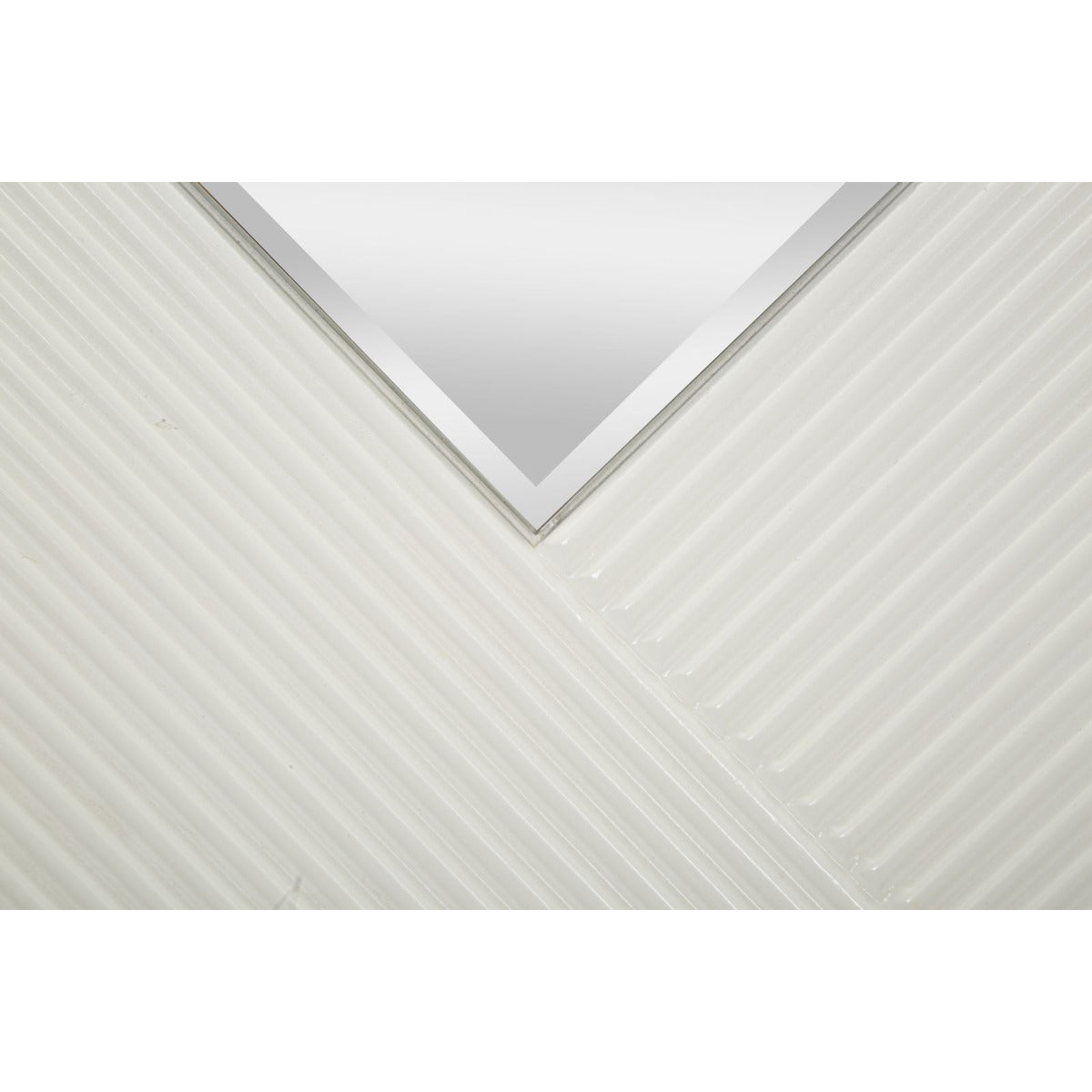 Specchio con Cornice MF486, Bianco, Metallo, 80x4x80 cm, Seven Design