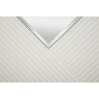 Specchio con Cornice MF486, Bianco, Metallo, 80x4x80 cm, Seven Design