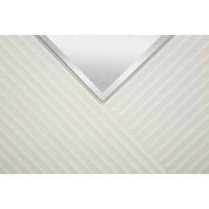 Specchio con Cornice MF486, Bianco, Metallo, 80x4x80 cm, Seven Design