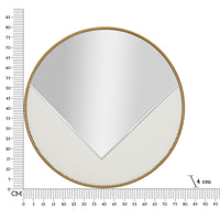 Specchio con Cornice MF486, Bianco, Metallo, 80x4x80 cm, Seven Design