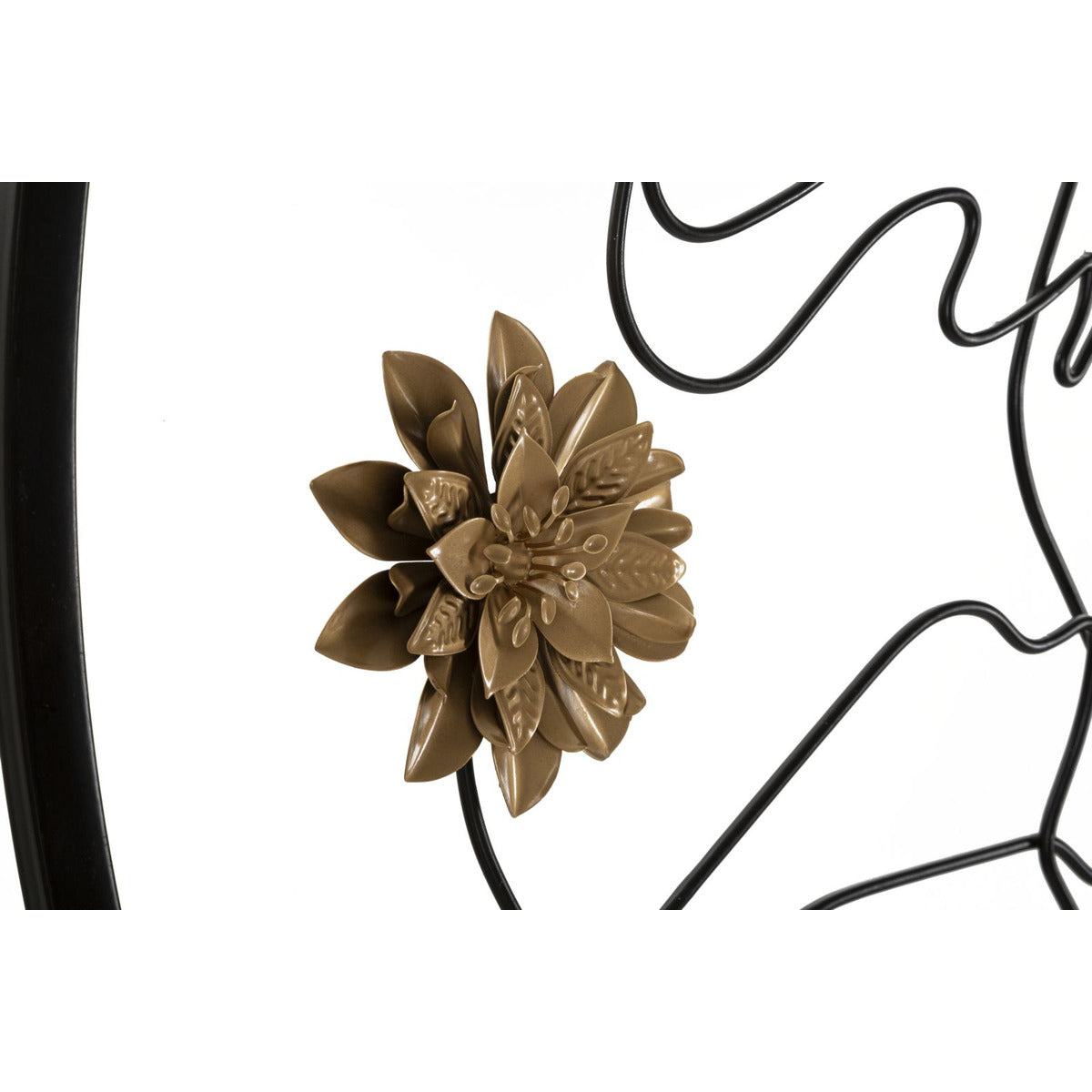 Specchio con Cornice Luna 4, Nero, Metallo, 80x3,8x80 cm, Seven Design