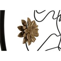 Specchio con Cornice Luna 4, Nero, Metallo, 80x3,8x80 cm, Seven Design