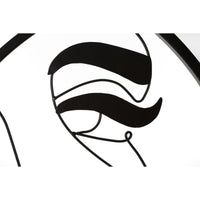 Specchio con Cornice Luna 4, Nero, Metallo, 80x3,8x80 cm, Seven Design