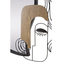 Specchio con Cornice MF493, Marrone, Metallo, 83x80x80 cm, Seven Design