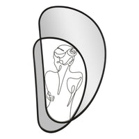 Specchio con Cornice MF510, Nero, Metallo, 40,6x3,2x70,5 cm, Seven Design