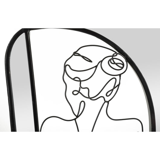 Specchio con Cornice MF510, Nero, Metallo, 40,6x3,2x70,5 cm, Seven Design