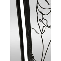 Specchio con Cornice MF510, Nero, Metallo, 40,6x3,2x70,5 cm, Seven Design