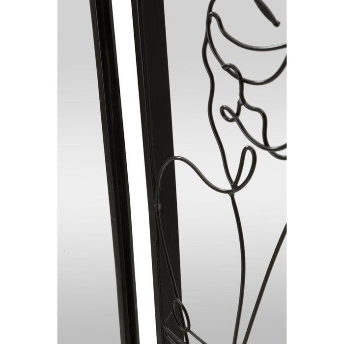 Specchio con Cornice MF510, Nero, Metallo, 40,6x3,2x70,5 cm, Seven Design