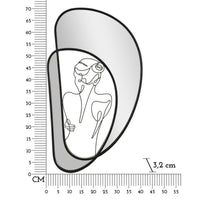 Specchio con Cornice MF510, Nero, Metallo, 40,6x3,2x70,5 cm, Seven Design