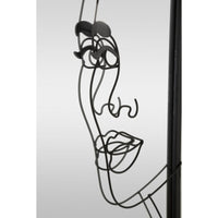 Specchio con Cornice MF508, Nero, Metallo, 64,8x3,8x85 cm, Seven Design