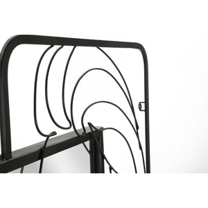 Specchio con Cornice MF508, Nero, Metallo, 64,8x3,8x85 cm, Seven Design