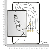 Specchio con Cornice MF508, Nero, Metallo, 64,8x3,8x85 cm, Seven Design